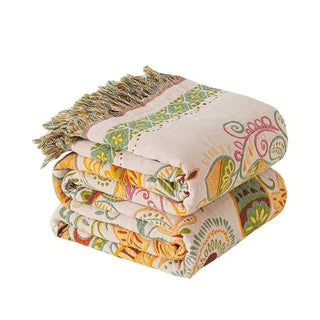 Bohemian Autumn Leaf Blanket | Reversible