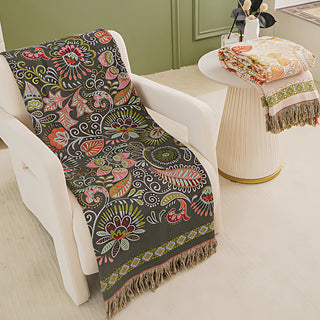 Bohemian Autumn Leaf Blanket | Reversible