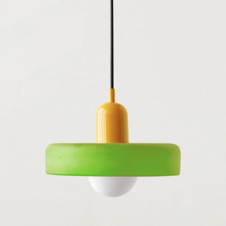 Colored Glass Bauhaus Pendant Light, Artistic Design
