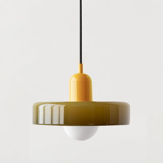 Colored Glass Bauhaus Pendant Light, Artistic Design