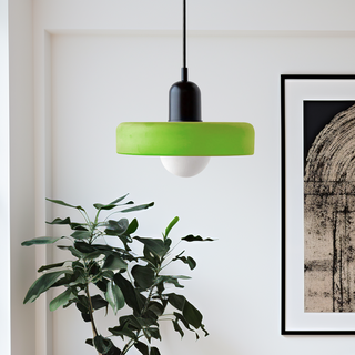 Coloured Glass Pendant Light Bauhaus Style