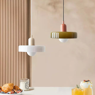 Coloured Glass Pendant Light Bauhaus Style