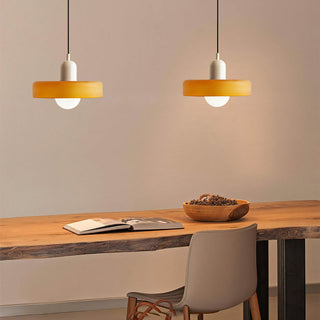 Coloured Glass Pendant Light Bauhaus Style