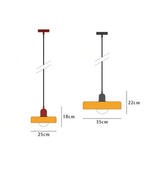 Colored Glass Bauhaus Pendant Light, Artistic Design