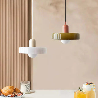 Colorful Glass Pendant Light, Bauhaus Style