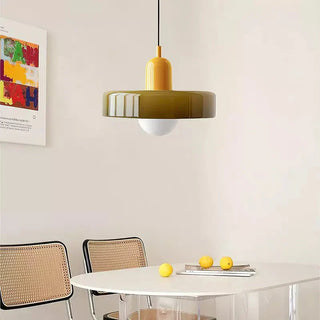 Colorful Glass Pendant Light, Bauhaus Style