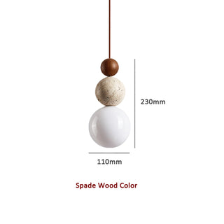 Contemporary Minimalist Travertine Pendant Light