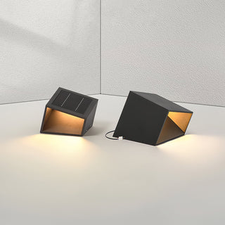 Illuminated Cube Outdoor Light, Solar-Powered