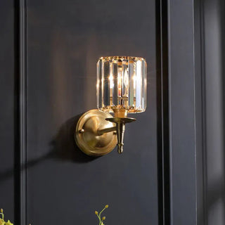 Vintage Crystal Wall Sconce, Opulent Illumination