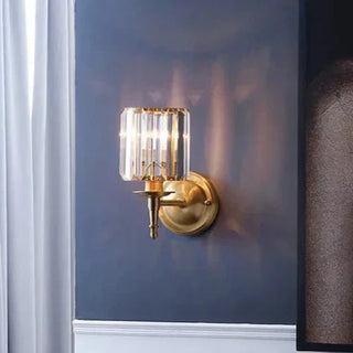 Vintage Crystal Wall Sconce, Opulent Illumination