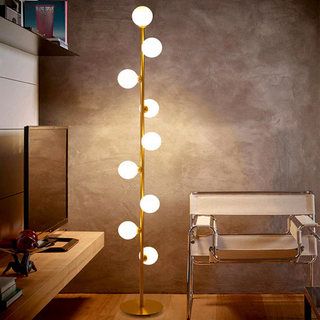 Nordic Style Glass Floor Lamp, Sleek Design