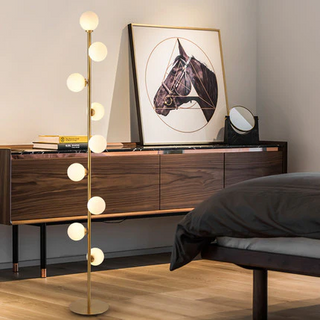 Nordic Style Glass Floor Lamp, Sleek Design