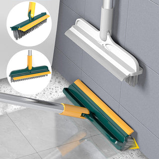 2-in-1 Floor Scrub Brush  V-Shaped Bristles & Rotating Head