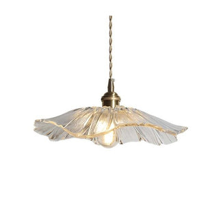 Artistic Glass Pendant Light, Floral Design