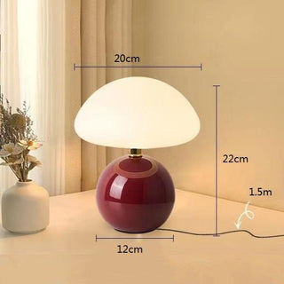 Creamy Mushroom Table Lamp, French Style
