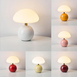 Creamy Mushroom Table Lamp, French Style
