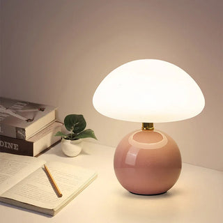 Creamy Mushroom Table Lamp, French Style