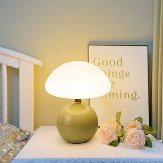 Creamy Mushroom Table Lamp, French Style