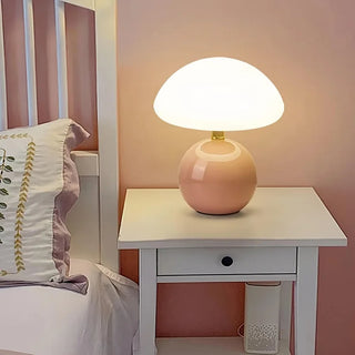Creamy Mushroom Table Lamp, French Style