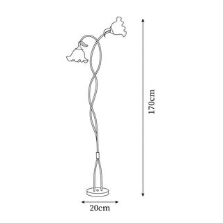 Artistic Floor Lamp, Calla Flower Design