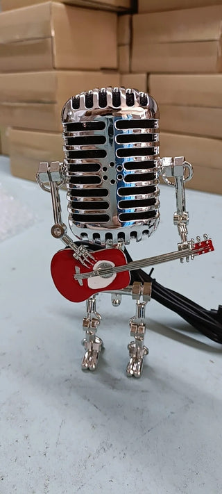 Guitar-themed robot lamp, imaginative design