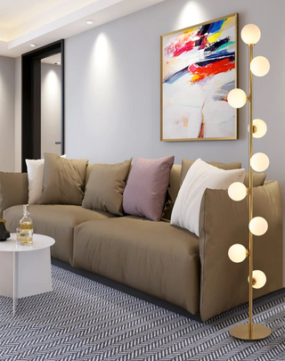 Nordic Style Glass Floor Lamp, Sleek Design