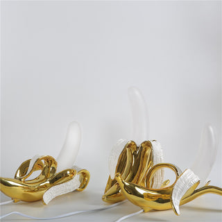Art Deco Table Lamps, Banana-Themed Design
