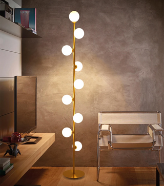 Nordic Style Glass Floor Lamp, Sleek Design