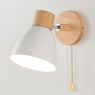 Wooden Modern Hanging Switch Wall Light, Nordic Design