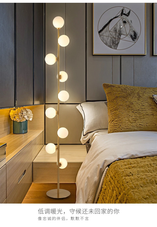 Nordic Style Glass Floor Lamp, Sleek Design