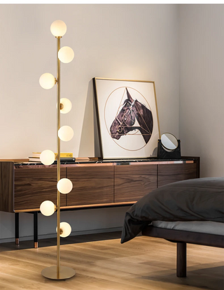 Nordic Style Glass Floor Lamp, Sleek Design