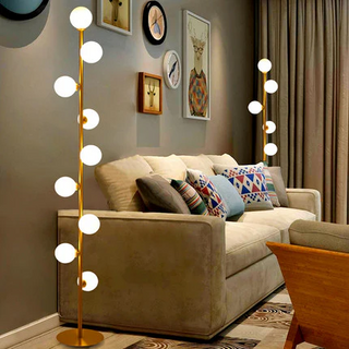 Nordic Style Glass Floor Lamp, Sleek Design