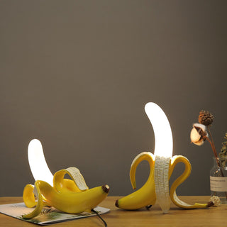 Art Deco Table Lamps, Banana-Themed Design