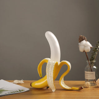 Art Deco Table Lamps, Banana-Themed Design