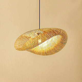 Natural Bamboo Hanging Light, Rustic Design