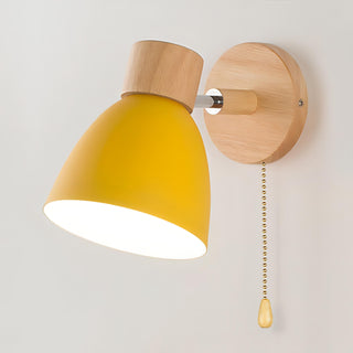 Wooden Modern Hanging Switch Wall Light, Nordic Design