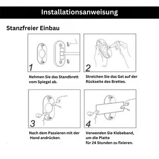 Gold Rechargeable LED Makeup and Bathroom Mirror, Magnified Reflection