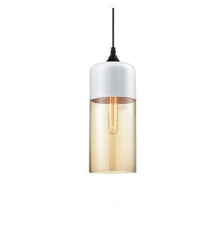 Chic Pendant Light, Glass and Wood Design