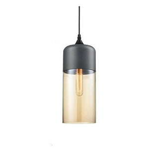 Chic Pendant Light, Glass and Wood Design