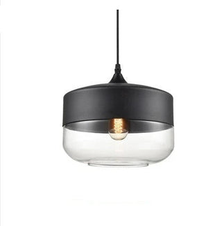 Chic Pendant Light, Glass and Wood Design