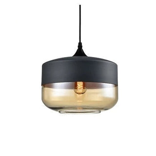 Chic Pendant Light, Glass and Wood Design