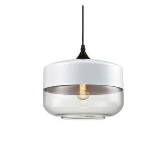 Chic Pendant Light, Glass and Wood Design