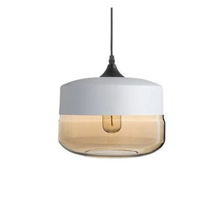 Chic Pendant Light, Glass and Wood Design