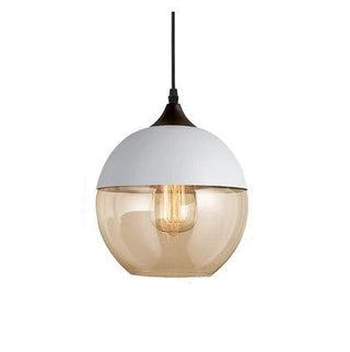 Chic Pendant Light, Glass and Wood Design