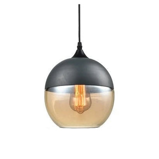 Chic Pendant Light, Glass and Wood Design