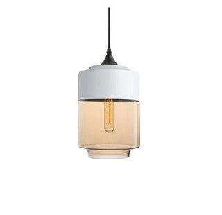Chic Pendant Light, Glass and Wood Design