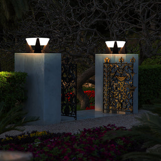 Elegant solar-powered outdoor lamp, stylish illumination