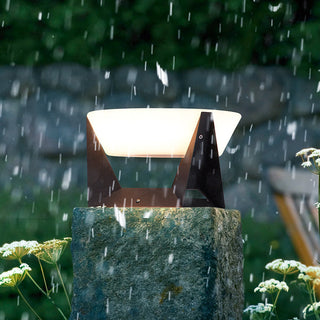 Elegant solar-powered outdoor lamp, stylish illumination