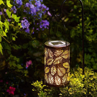 Radiant Leaf Lantern Set, Illuminated Design