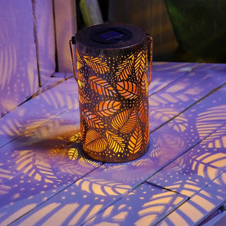 Radiant Leaf Lantern Set, Illuminated Design